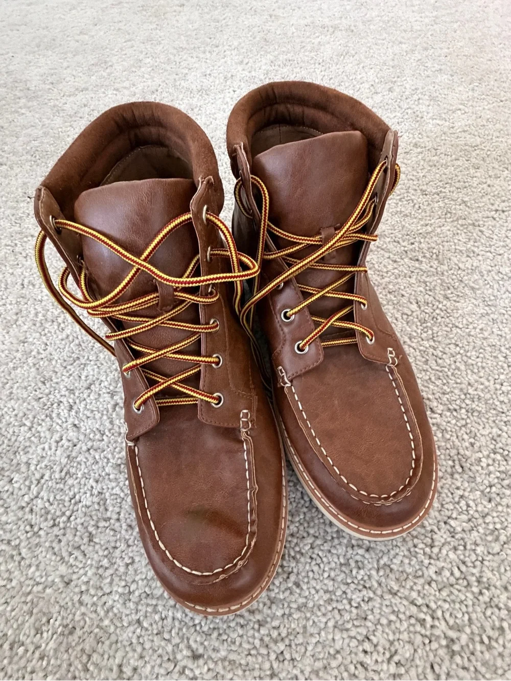 Old Navy Brown Leather Chukka Moc Toe Boots